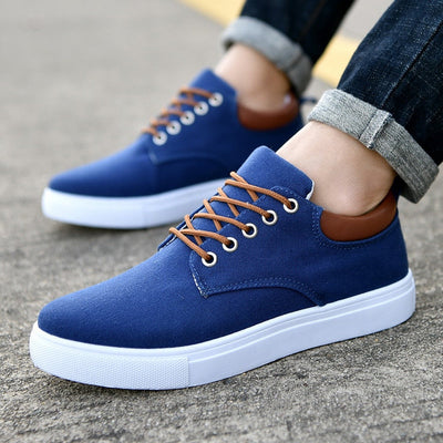 David™ Canvas Sneakers | Stylish Men's Sneakers with White Sole