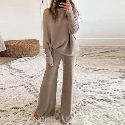 Adriana Loungewear Set | Cozy Sweater & Wide-Leg Pants for Ultimate Comfort