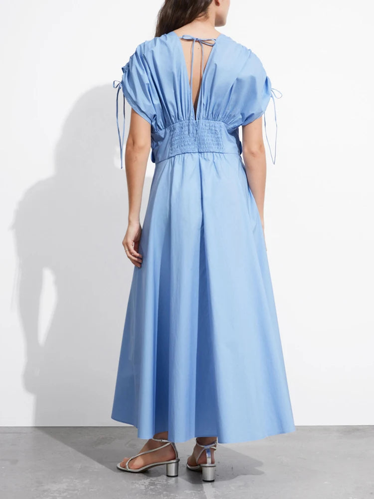 Blue Lotus Midi Dress - Feel like a princess