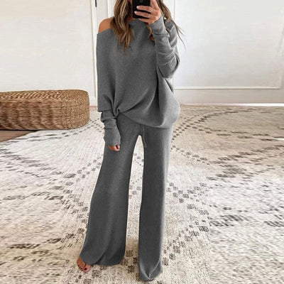 Adriana Loungewear Set | Cozy Sweater & Wide-Leg Pants for Ultimate Comfort