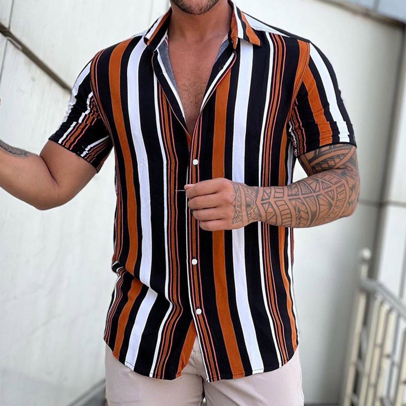 Zane Striped Shirt | Sleek, Fitted Look with Bold Stripes