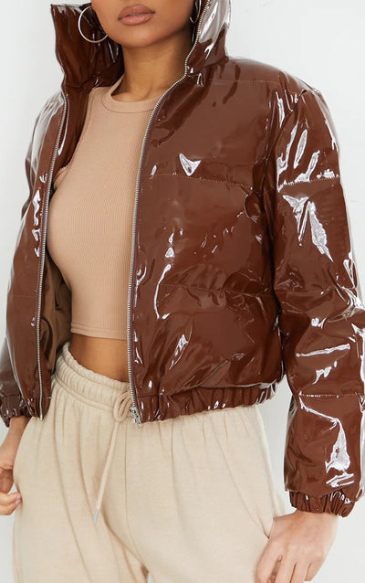 Pia Puffer Jacket | Stylish Cropped Bomber Jacket for Winter Warmth