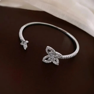 Elegant Dina Studded Butterfly Bangle Bracelet – Stylish and Symbolic