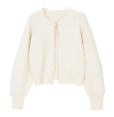 Kalina | Elegant Pearl-Embellished Cardigan for a Chic Look