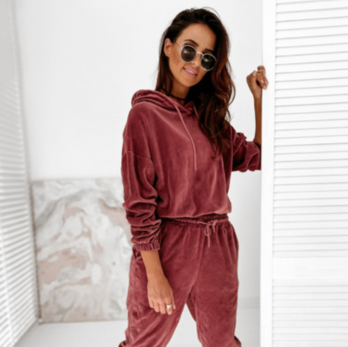 Anna Velvet Lounge Set | Soft & Stylish Women's Tracksuit