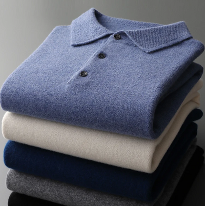 Milano™ | Men's Long-Sleeve Collared Sweater with Half-Button Closure