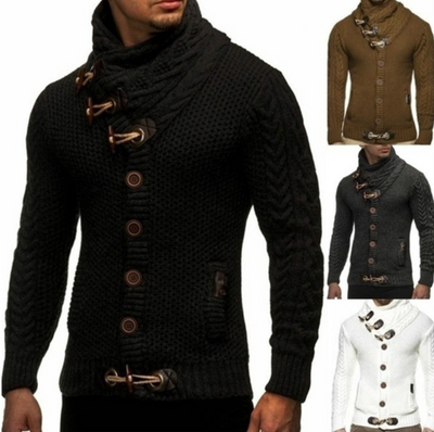 Turtleneck Men's Knitted Sweater | Stylish & Comfortable with Unique Design