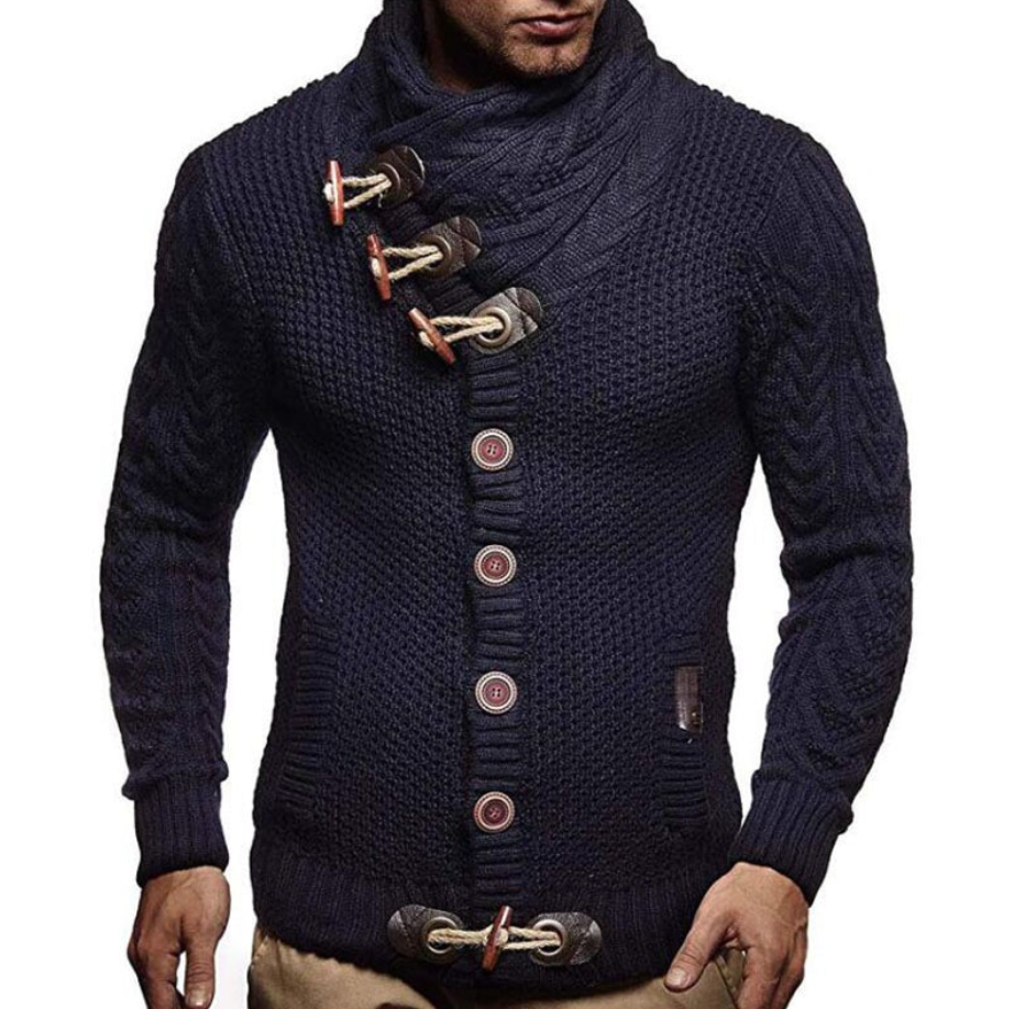 Turtleneck Men's Knitted Sweater | Stylish & Comfortable with Unique Design