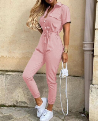 Button Down Jumpsuit for Women – Stylish & Comfortable All-in-One Outfit