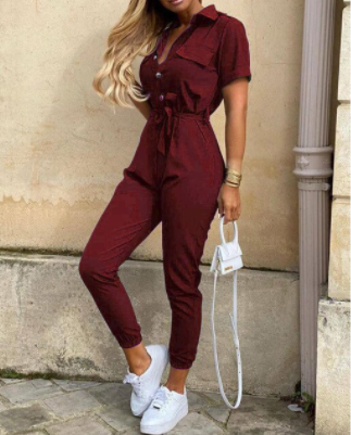 Button Down Jumpsuit for Women – Stylish & Comfortable All-in-One Outfit