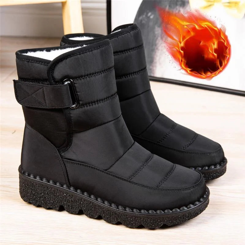 Women's Waterproof Winter Boots with Fur Lining and Anti-Slip Sole