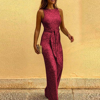 RachelJumpsuit™ | Glittery Sleeveless Women's Jumpsuit for Special Occasions