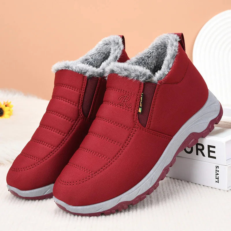 Women's Warm Waterproof Winter Boots - Lined Ankle Boots