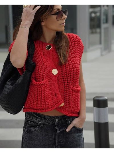 Bella | Stylish Knitted Vest for Women – Cozy & Trendy Layering Piece