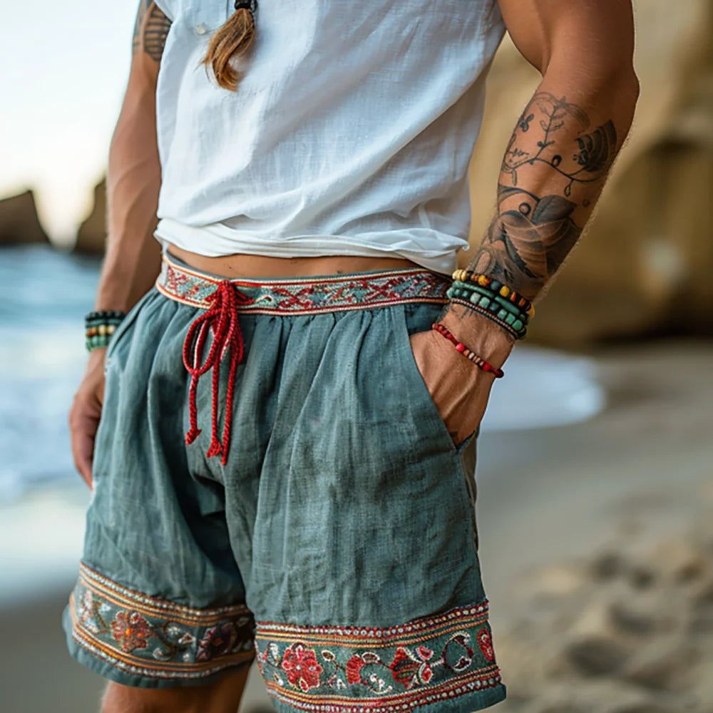 Drawstring Men Beach Short