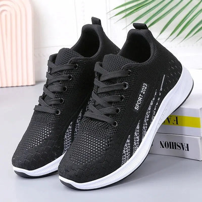 Women's Sporty Sneakers with Breathable Mesh – Lightweight Running Shoe