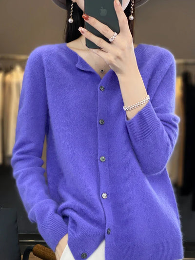 Women’s Wool Cardigan with Button Closure