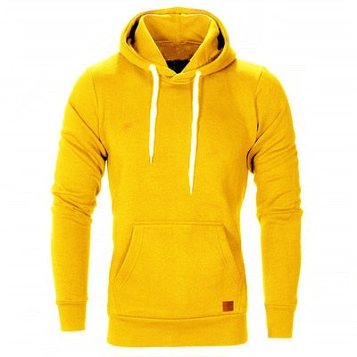 Casual Men's Hoodie – With Kangaroo Pocket and White Drawstring