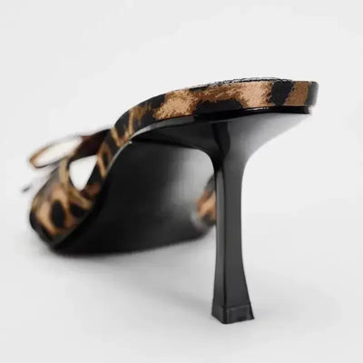 Leopard Print High Heels – Stylish Animal Print Sandals for Women