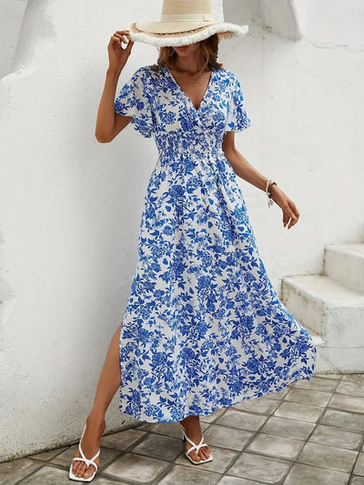 Azura™ | Delft Blue Long Summer Dress