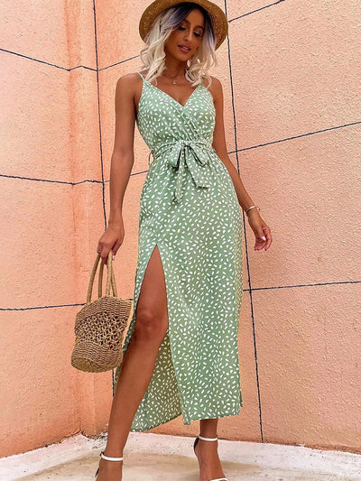 Summer Midi Dress with Floral Print