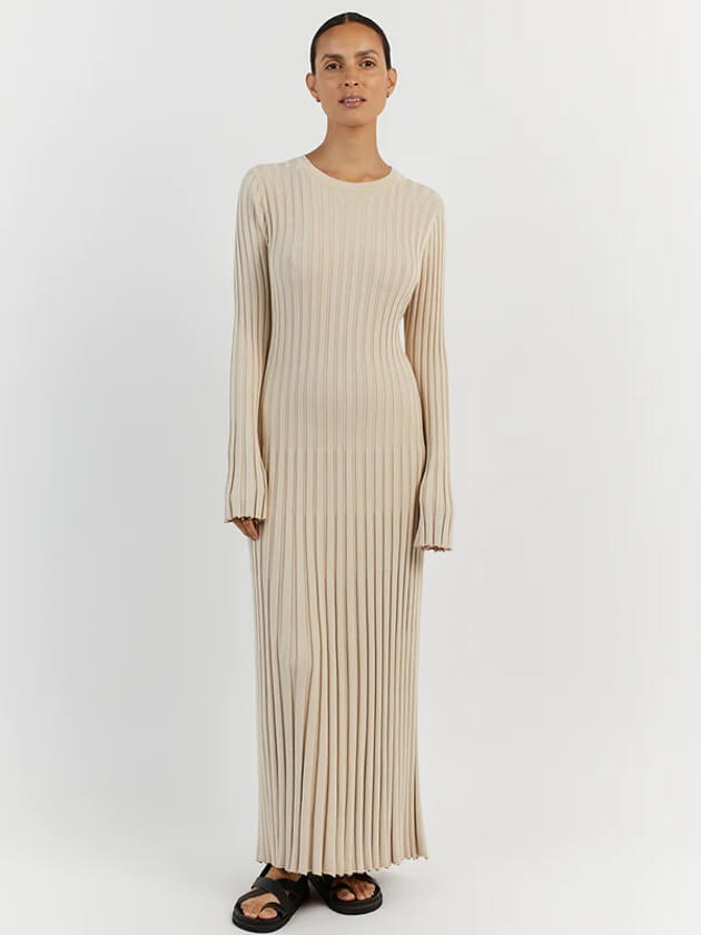 Lotus™ | Classic Long Knitted Dress for Women