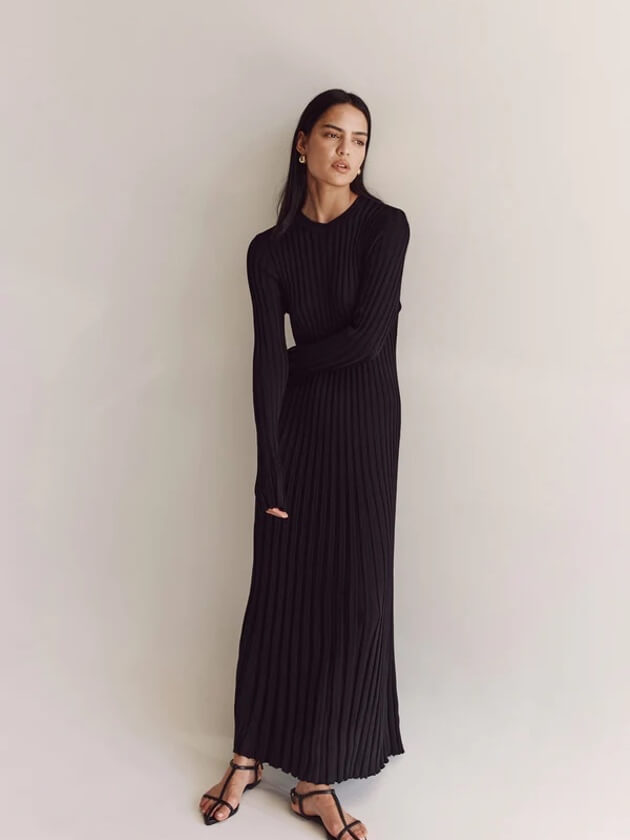 Lotus™ | Classic Long Knitted Dress for Women