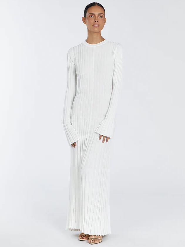 Lotus™ | Classic Long Knitted Dress for Women