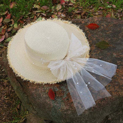 Vintage French Lace Straw Hat