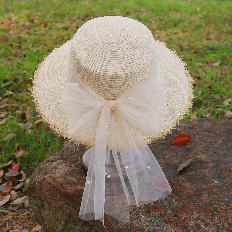 Vintage French Lace Straw Hat