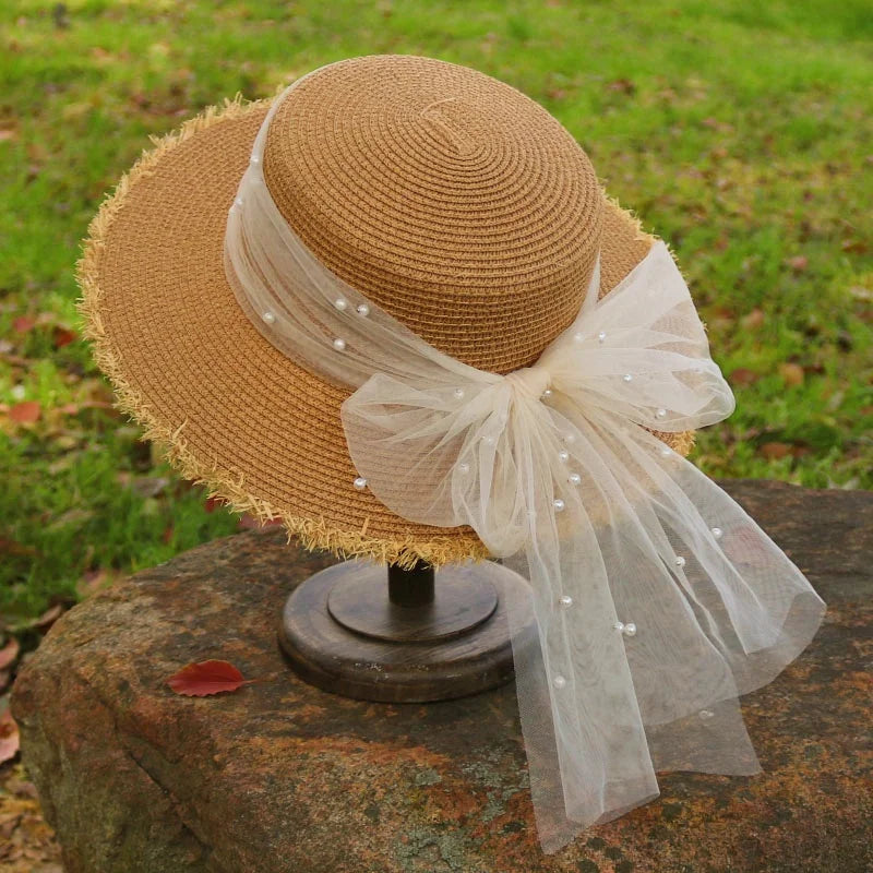 Vintage French Lace Straw Hat