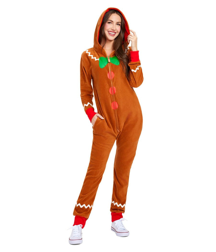 Women's Gingerbread Man Christmas Onesie