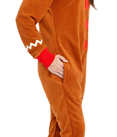 Women's Gingerbread Man Christmas Onesie