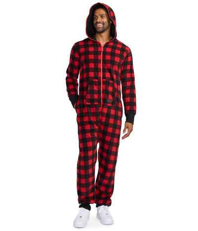 Men's Buffalo Plaid Christmas Onesie