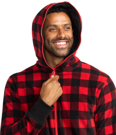 Men's Buffalo Plaid Christmas Onesie