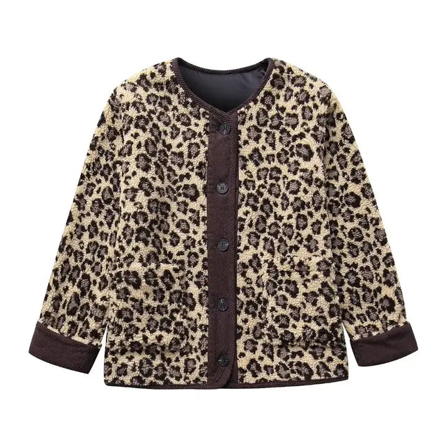 Sara™ Leopard Fleece Jacket | Cozy and Chic Oversized Fleece for Effortless Style