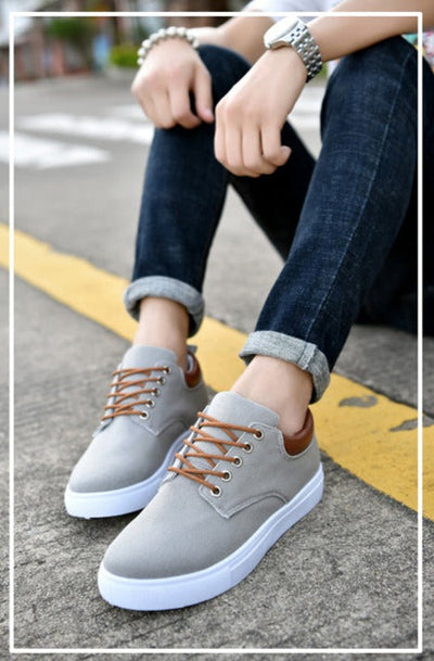 David™ Canvas Sneakers | Stylish Men's Sneakers with White Sole