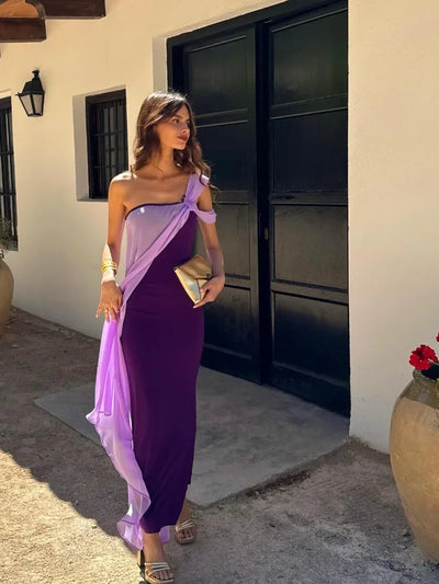 Chic Purple Women Dress