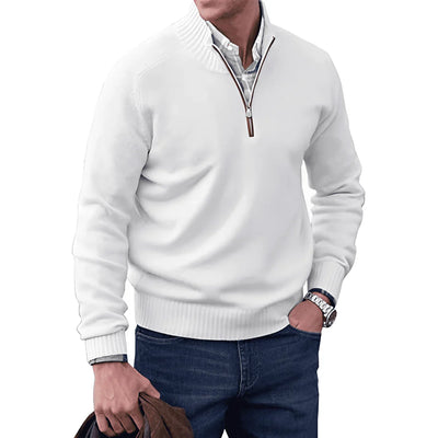 Dewitt Elegance Sweater | Cashmere Comfort with Half-Zip Closure