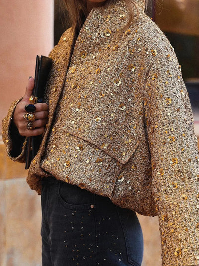 Glamorous Gold Jacket - Shine in the crowd!