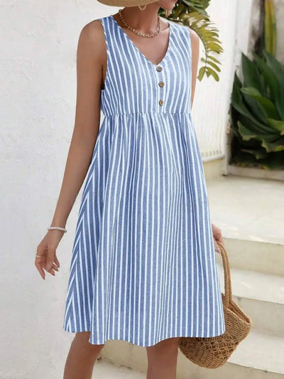 Sena Chic Striped Shift Dress - Effortless Style for Every Occasion