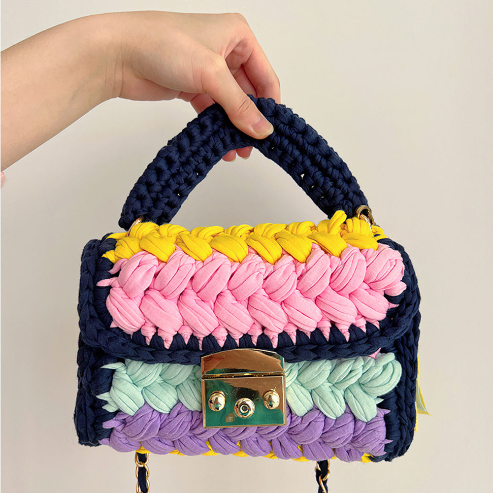 Colorful Rainbow - Crochet Handbag