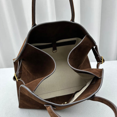 Elegant Suede Leather Tote Bag