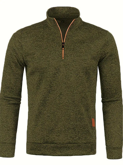 Darius Quarter-Zip Sweater – Comfortable and Versatile Long Sleeve Pullover