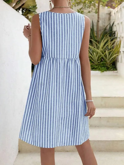 Sena Chic Striped Shift Dress - Effortless Style for Every Occasion