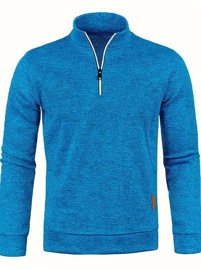 Darius Quarter-Zip Sweater – Comfortable and Versatile Long Sleeve Pullover