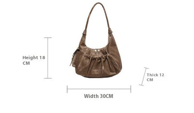 Retro Old Money Style Shoulder Bag – Elegant Underarm Fashion Handbag