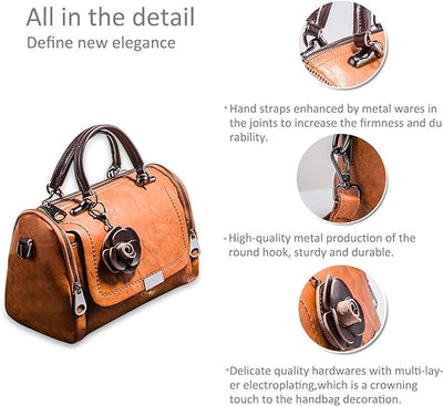 Dahlia Boston Bag | Chic & Versatile with Retro Elegance