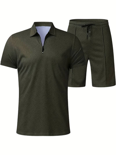 Urban Zip Polo Set - Sleek and Stylish