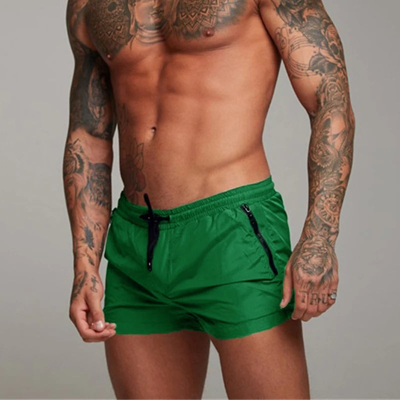 Boris Quick-Dry Swim Trunks | Stylish Drawstring Swim Shorts with Zipper Pockets